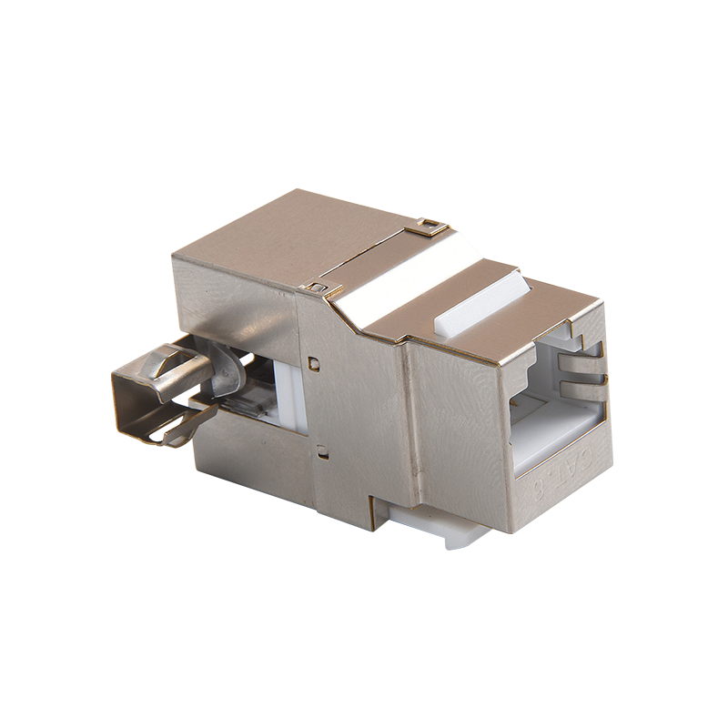 SMT-1016D8C6-FTP 180 graders afskærmet Cat6a Keystone Jack 110 & Krone IDC